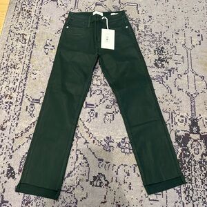 Green wax jeans, frame brand new tags
